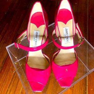 COPY - Jimmy Choo Peep Toe MaryJanes heels